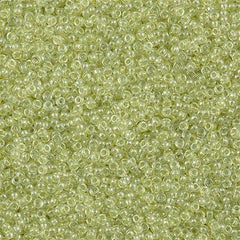 Miyuki Round Seed Bead 15/0 Inside Color Lined Sparkle Celery 2-inch Tube (1527)