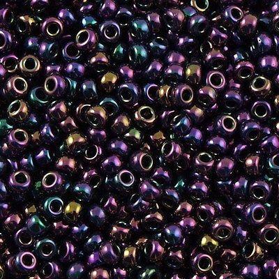 50g Miyuki Round Seed Bead 11/0 Metallic Purple (454)