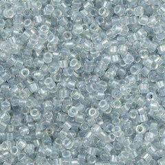 25g Miyuki Delica Seed Bead 11/0 Pearl Lined Transparent Gray AB DB1677