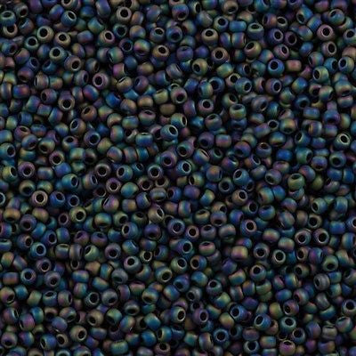 Toho Round Seed Bead 15/0 Matte Abalone Iris 2.5-inch Tube (86F)