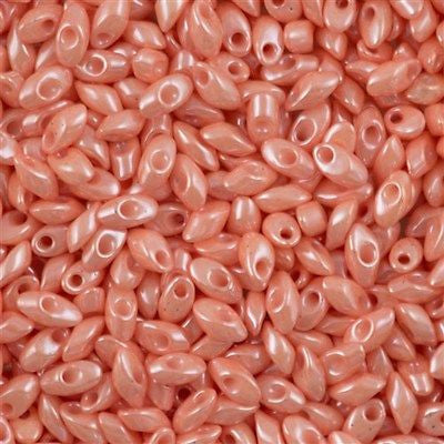 Miyuki Long Magatama Seed Bead Opaque Salmon Luster 8g Tube (429)