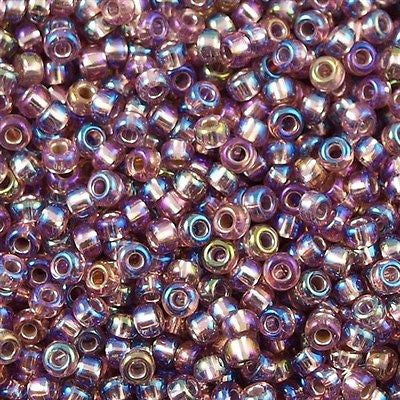Miyuki Round Seed Bead 11/0 Silver Lined Smoke Amethyst AB 22g Tube (1012)