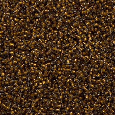 Miyuki Delica Seed Bead 11/0 Silver Glazed Light Brown 2-inch Tube DB1681