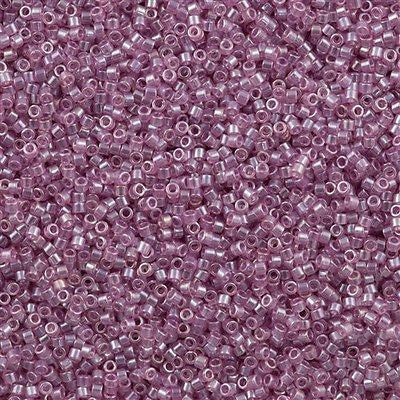 25g Miyuki Delica seed bead 11/0 Crystal Glazed Luster Raspberry Ice DB1482
