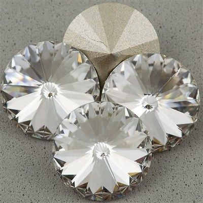 Four TRUE CRYSTAL 12mm Rivoli Crystal (001)
