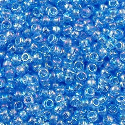 Miyuki Round Seed Bead 11/0 Transparent Light Sapphire AB 22g Tube (299)