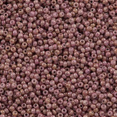 50g Toho Round Seed Bead 8/0 Opaque Beige Pink Marbled (1201)