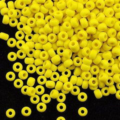 Miyuki Round Seed Bead 6/0 Matte Opaque Yellow 20g Tube (404F)
