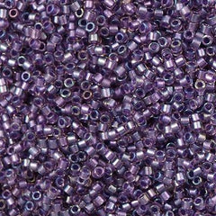 Miyuki Delica Seed Bead 11/0 Inside Dyed Color Amethyst Violet 2-inch Tube DB1754