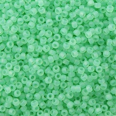 Toho Round Seed Bead 11/0 Transparent Matte Ceylon Sea Foam 2.5-inch Tube (144F)