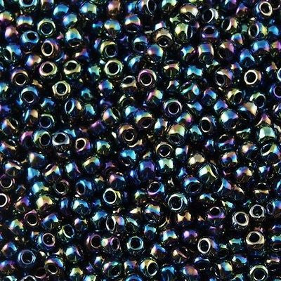 Toho Round Seed Bead 8/0 Metallic Abalone Iris 2.5-inch tube (86)
