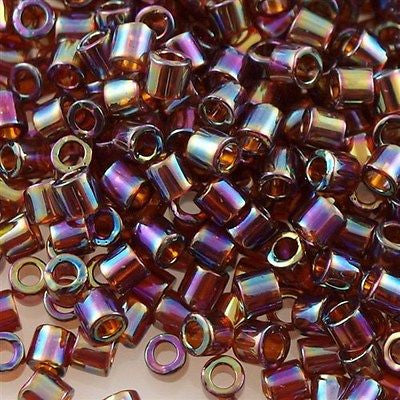Miyuki Delica Seed Bead 8/0 Transparent Amber AB 6.7g Tube DBL170