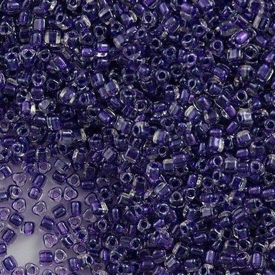 Miyuki Triangle Seed Bead 8/0 Inside Color Lined Sparkle Amethyst 10g (1558)
