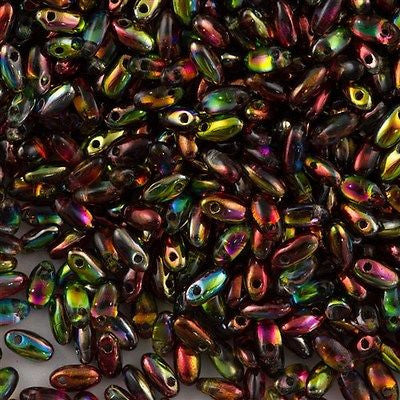 Czech Rizo 2.5x6mm Beads Crystal Magic Red 15g RZ-00030MRY