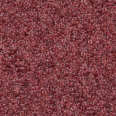 Miyuki Round Seed Bead 15/0 Inside Color Lined Sparkle Cranberry 2-inch Tube (1554)