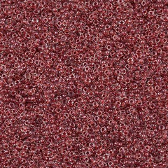 Miyuki Round Seed Bead 15/0 Inside Color Lined Sparkle Cranberry 2-inch Tube (1554)