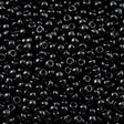 Toho Round Seed Beads 6/0 Opaque Black 5.5-inch tube (49)