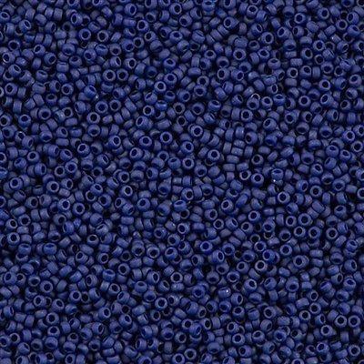 50g Miyuki Round Seed Bead 11/0 Opaque Matte Cobalt (2075)