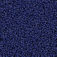 Miyuki Round Seed Bead 11/0 Opaque Matte Metallic Cobalt 22g Tube (2075)