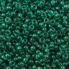Miyuki Round Seed Bead 15/0 Transparent Dark Green 2-inch Tube (147)