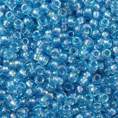 Miyuki Round Seed Bead 11/0 Crystal Lined Aqua 22g Tube (376)