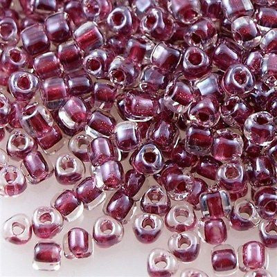 Miyuki Triangle Seed Bead 8/0 Inside Color Lined Burgundy 15g (1118)