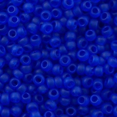 Toho Round Seed Bead 11/0 Transparent Matte Cobalt 2.5-inch Tube (8F)