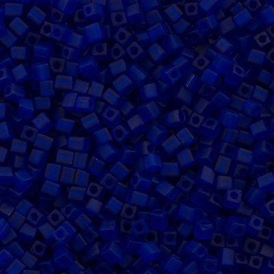 Miyuki 3mm Cube Seed Bead Matte Cobalt 10g (151F)