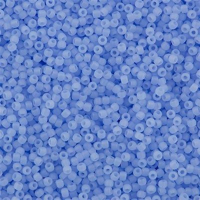 Toho Round Seed Bead 11/0 Transparent Ceylon Matte Glacier 2.5-inch Tube (146F)