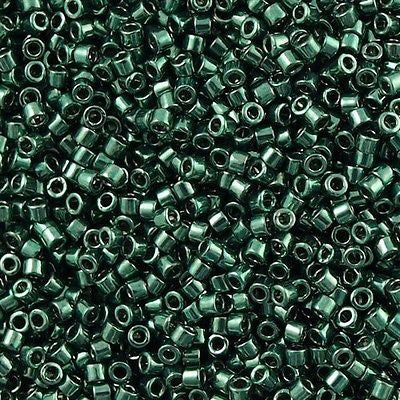 Miyuki Delica Seed Bead 11/0 Nickel Plated Dark Teal 2-inch Tube DB458