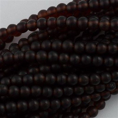 200 Czech 4mm Pressed Glass Round Beads Matte Garnet (90110M)