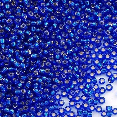 Miyuki Round Seed Bead 15/0 Silver Lined Cobalt 2-inch Tube (20)
