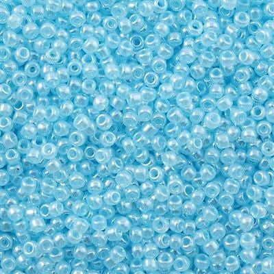 Toho Round Seed Bead 8/0 Ceylon Pastel Blue 5.5-inch tube (143)