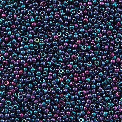 Toho Round Seed Bead 11/0 Midnight Iris 2.5-inch Tube (505)
