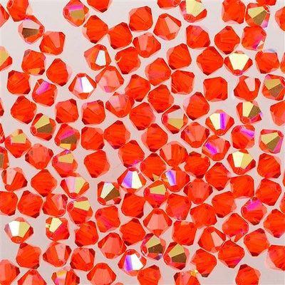 72 Preciosa Crystal 6mm Bicone Bead Hyacinth AB (90040AB)