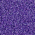 Miyuki Round Seed Bead 15/0 Dyed Semi Matte Silver Lined Purple 2-inch Tube (1654)