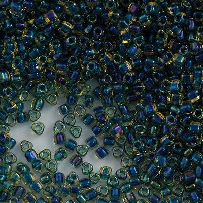 Miyuki Triangle Seed Bead 10/0 Montana Lined Topaz 10g (1826)