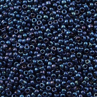 Toho Round Seed Bead 11/0 Metallic Navy Iris 2.5-inch Tube (88)