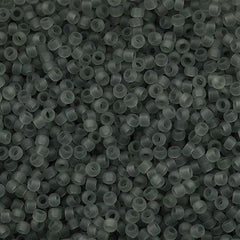 Toho Round Seed Bead 8/0 Transparent Matte Gray 2.5-inch tube (9F)