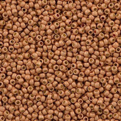 50g Toho Round Seed Beads 11/0 Permanent Finish Matte Galvanized Rose Gold (551PFF)
