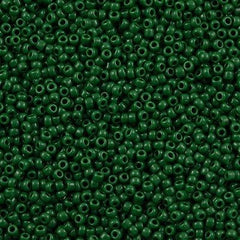 Toho Round Seed Bead 11/0 Opaque Forest Green 2.5-inch Tube (47H)