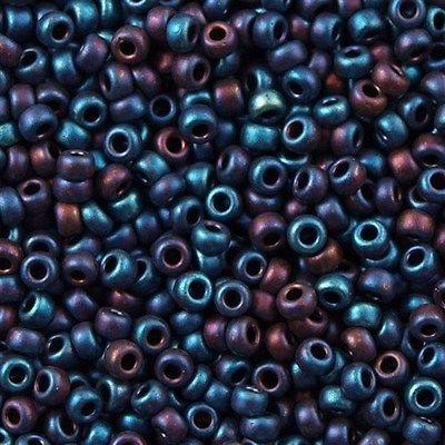 50g Miyuki Round Seed Bead 11/0 Matte Metallic Blue 11-2017