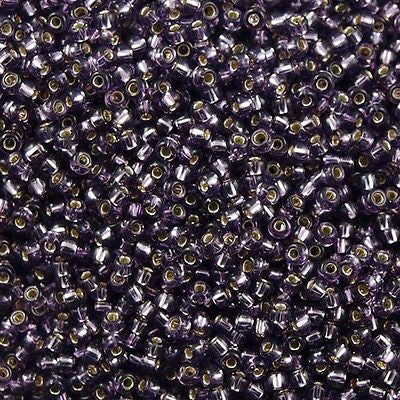 Miyuki Round Seed Bead 11/0 Silver Lined Lavender 22g Tube (24)
