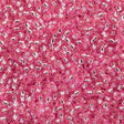 Toho Round Seed Beads 6/0 Silver Lined Transparent Pink 2.5-inch tube (38)