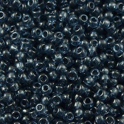 Miyuki Round Seed Bead 11/0 Transparent Dark Blue 22g Tube (2411)