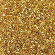 50g toho Round Seed Bead 8/0 24kt Gold Lined Crystal (701)