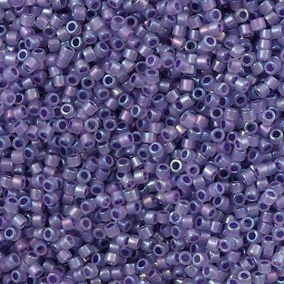 25g Miyuki Delica seed bead 11/0  Lavender Inside Dyed Color Grape Freeze DB1753