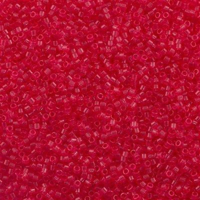 Miyuki Delica Seed Bead 11/0 Transparent Dyed Dark Rose 2-inch Tube DB1308