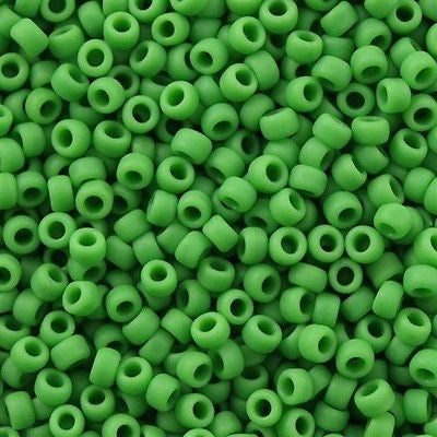 Toho Round Seed Bead 8/0 Opaque Matte Mint 5.5-inch tube (47F)