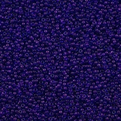 Miyuki Round Seed Bead 15/0 Transparent Dyed Red Violet 2-inch Tube (1314)